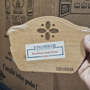 Longaberger Wood Craft Bread Basket Divider New Sealed Longaberger Wood Craft